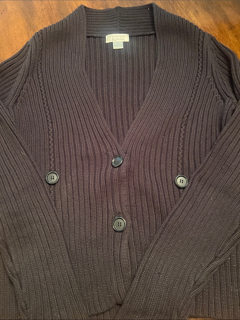 Cozy Christopher & Banks  Ribbed Shawl Collar Cardigan s